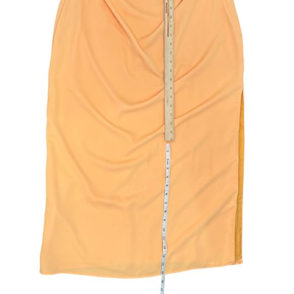 Pretty Lavish Orange Keisha Midi Dress Cowl Neck Satin Dress size 12 NEW Tags - Picture 15 of 15